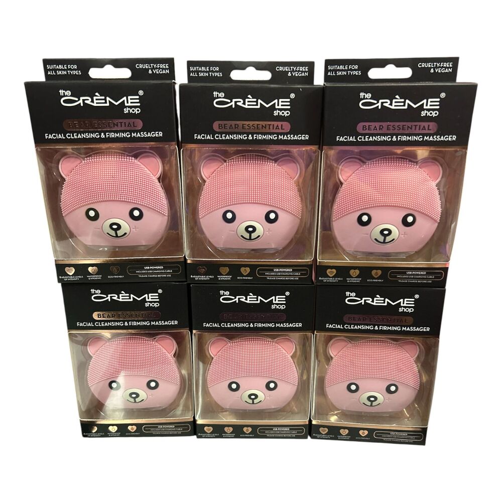 6 The Crème Shop Bear Essential Facial Cleaning & Firming Massagers Rechargeable